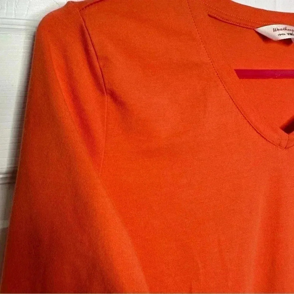 Weatherproof Vintage Shirt V-Neck Orange Size Large - Picture 2 of 16